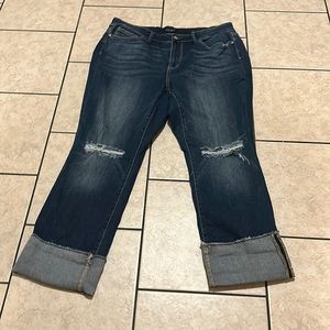 FIRM PRICE! no offers! Judy blue cuffed straight leg jean 20w NWOT